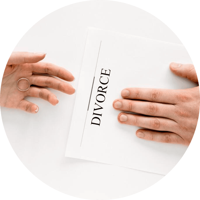Image de papiers de divorce avec SCI